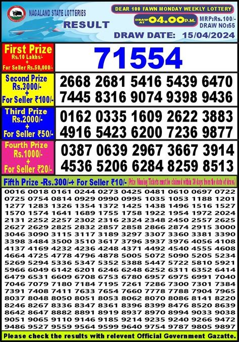 dear lottery result 4pm